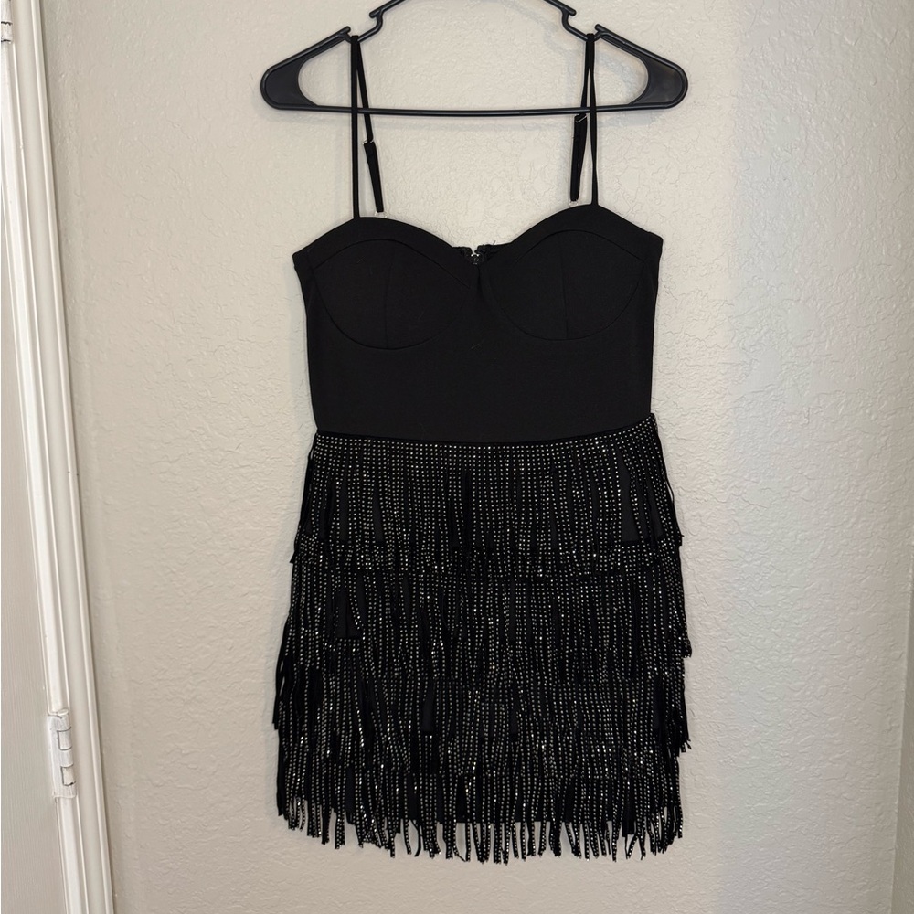 Francesca's Fringe Mini Dress